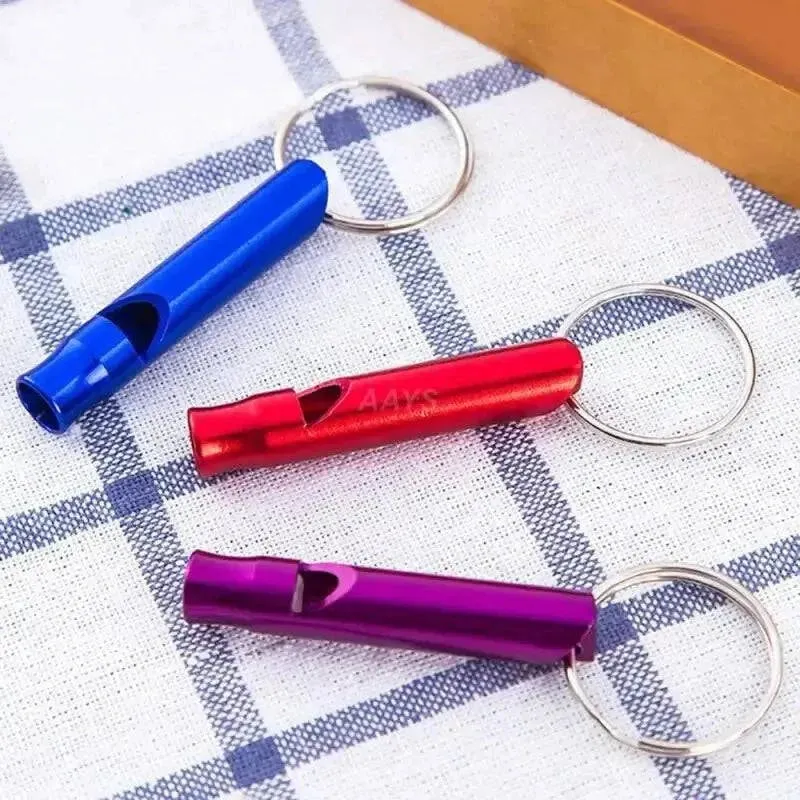 1Pcs Multifunctional Aluminum Emergency Survival Whistle Keychain For Camping Hiking Outdoor Tools Training Whistles Of Survival