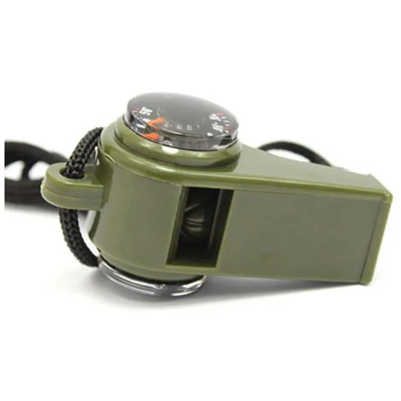 3 In 1 Outdoor Survival Whistle With Compass And Thermometer Jg-167