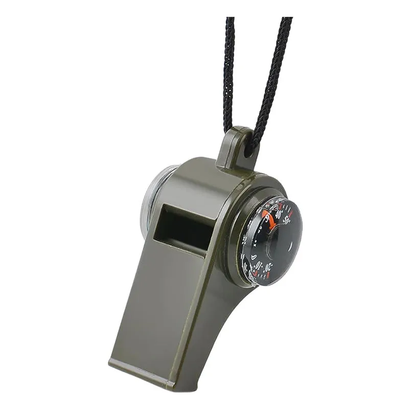 3 In 1 Outdoor Survival Whistle With Compass And Thermometer Jg-167