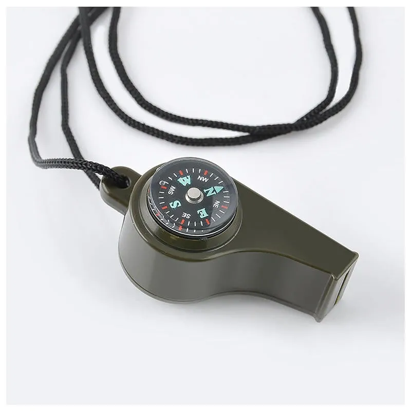 3 In 1 Outdoor Survival Whistle With Compass And Thermometer Jg-167