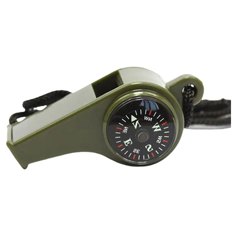 3 In 1 Outdoor Survival Whistle With Compass And Thermometer Jg-167