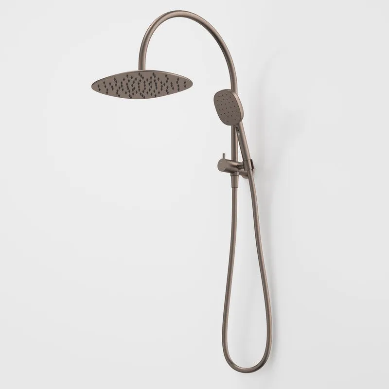 Caroma Contura II Compact Twin Shower - Brushed Bronze