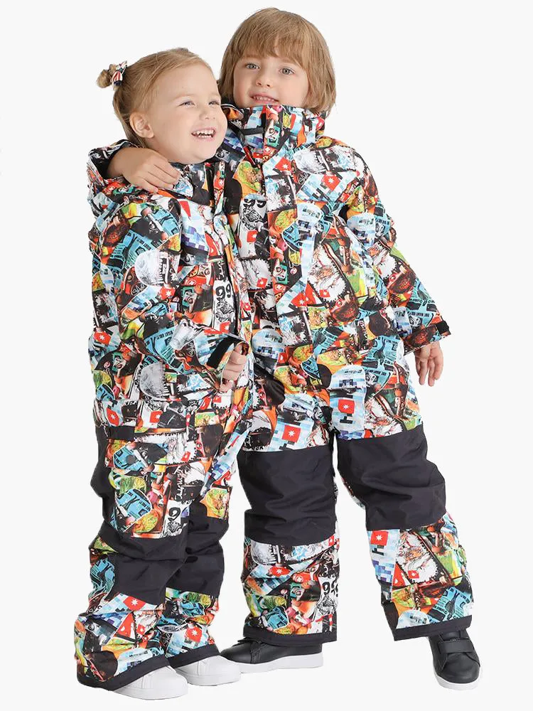 Cartoon Kids One Piece Snowboard Suit