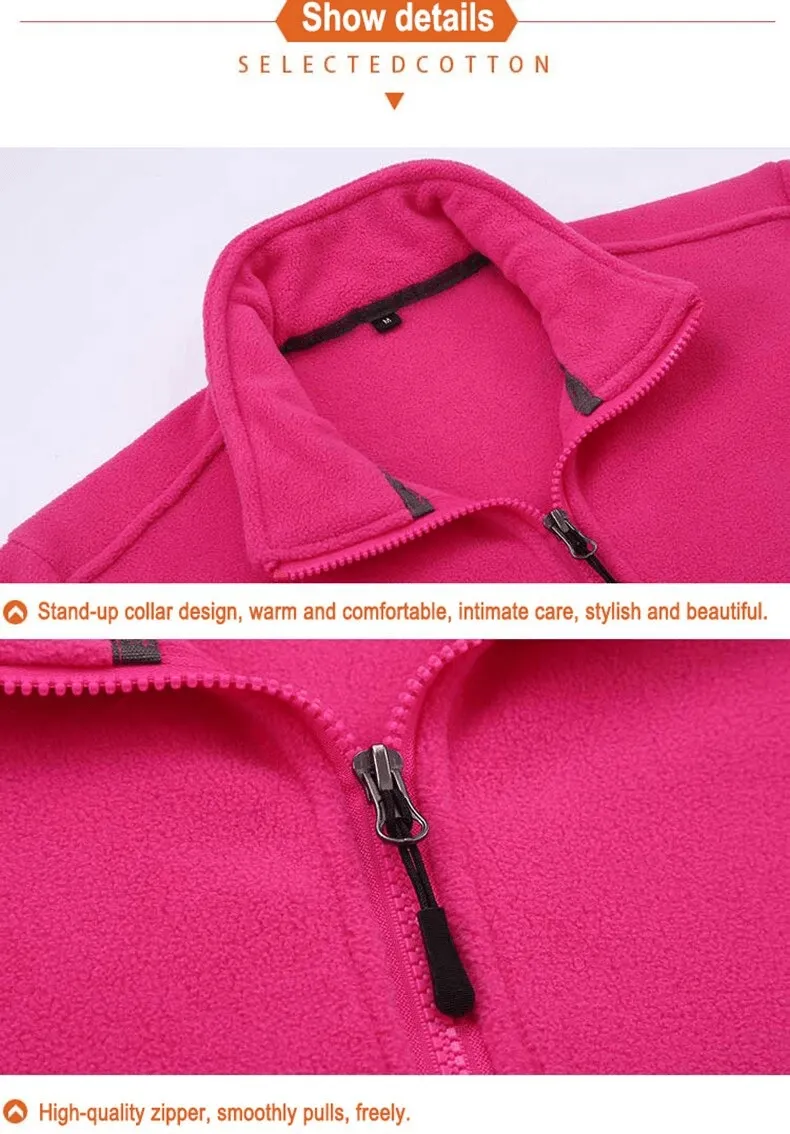 Female Antistatic Fleece Hiking Jacket with Fitted Cuffs - SF0355