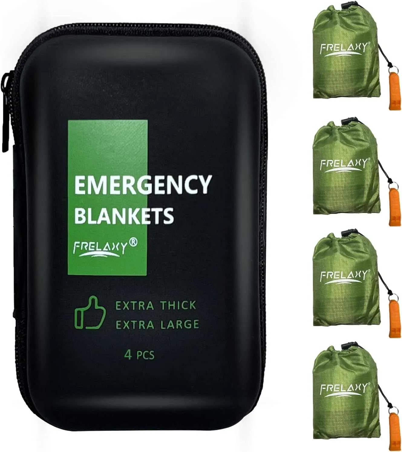 Frelaxy Emergency Whistle  Blanket 2-Pack/4-Pack