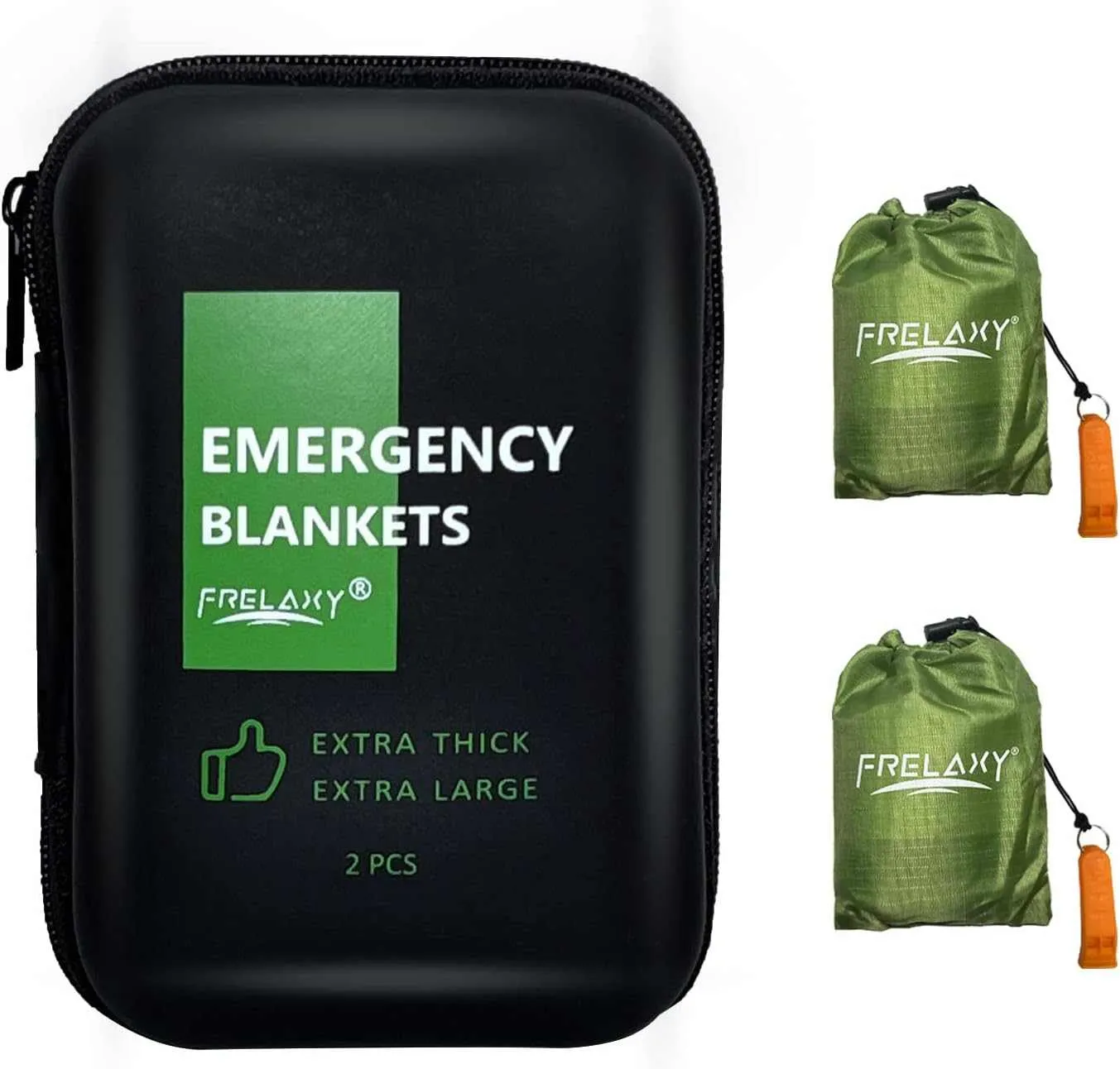 Frelaxy Emergency Whistle  Blanket 2-Pack/4-Pack