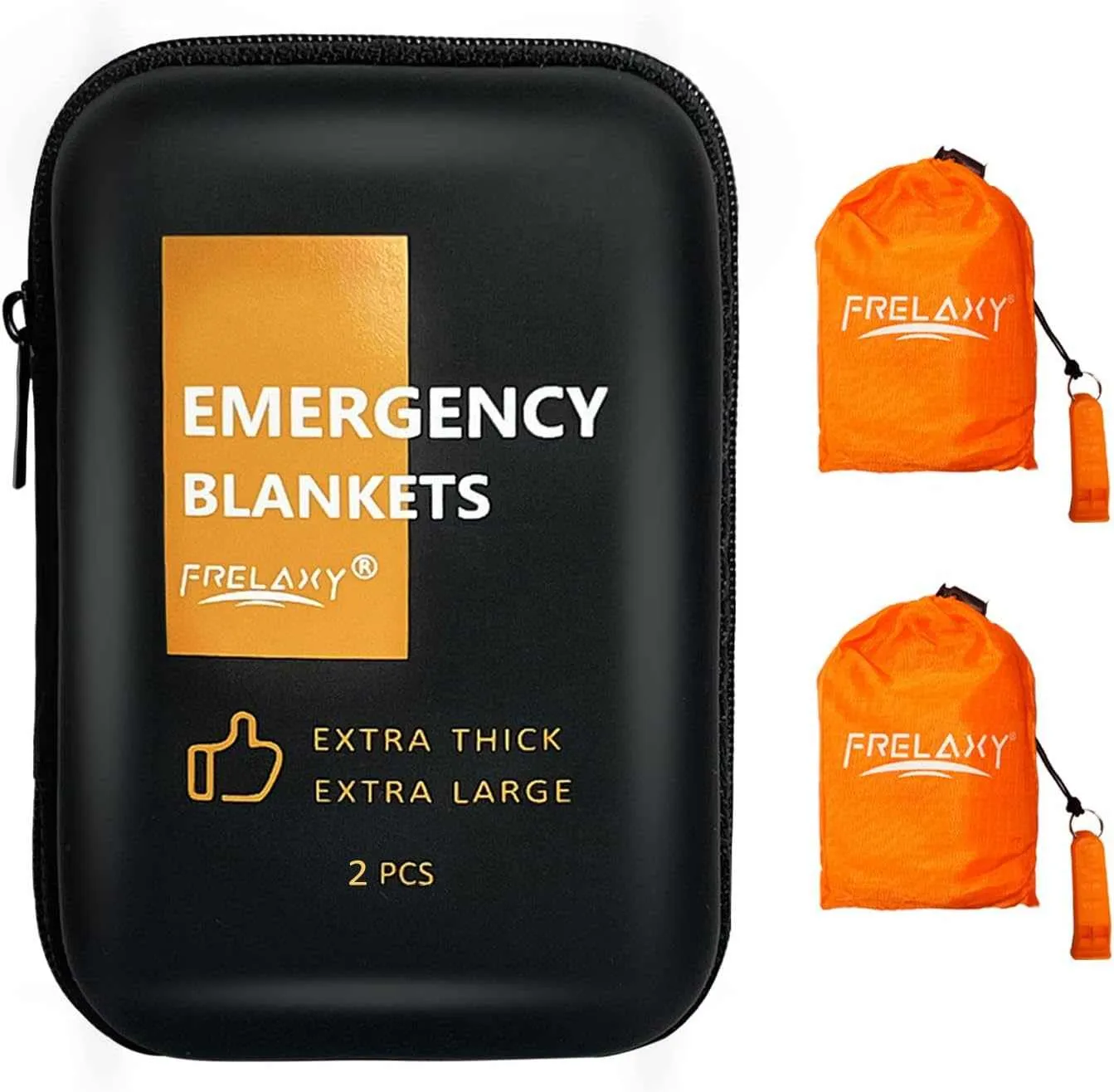 Frelaxy Emergency Whistle  Blanket 2-Pack/4-Pack