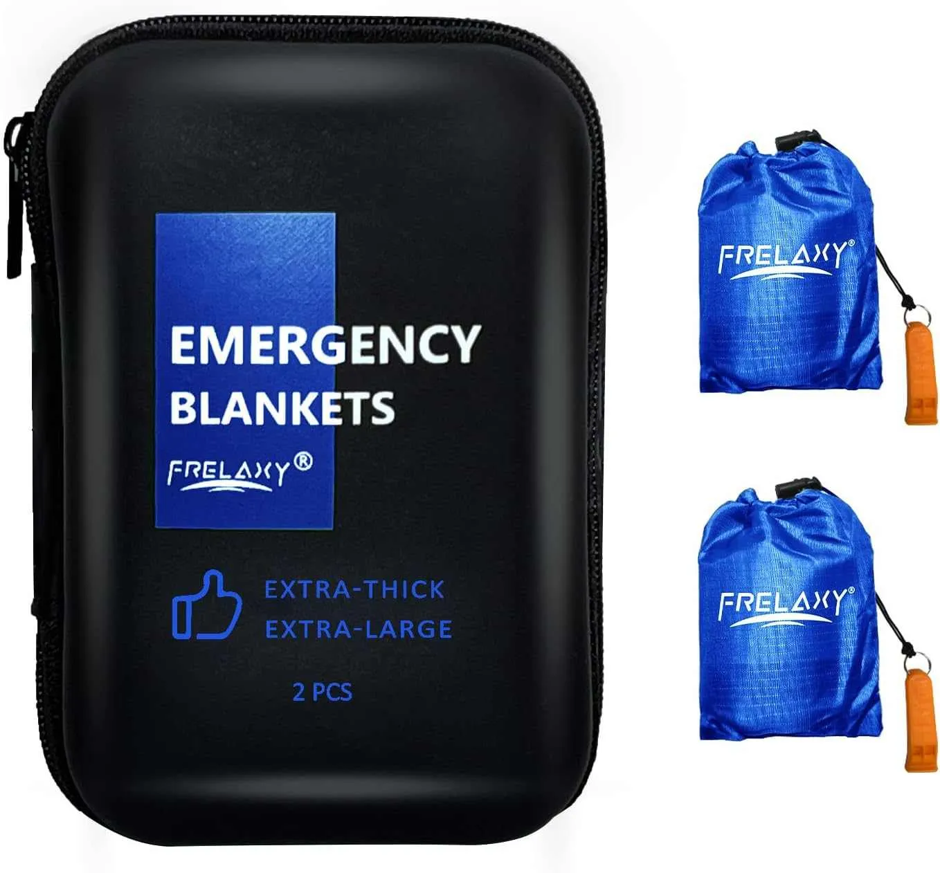 Frelaxy Emergency Whistle  Blanket 2-Pack/4-Pack