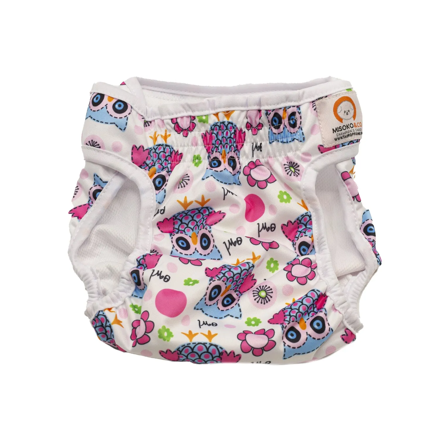 Misoko reusable diapers for female dogs, with owls