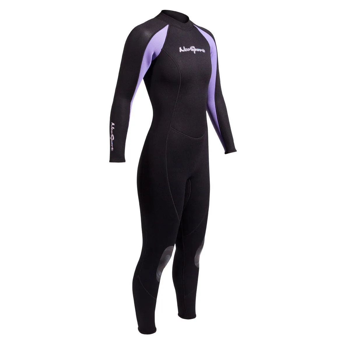 NeoSport 3/2mm Women’s Neoprene Backzip Jumpsuits-Black/Purple-8