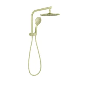 Nero Mecca 2 in 1 Twin Compact Shower Brushed Gold