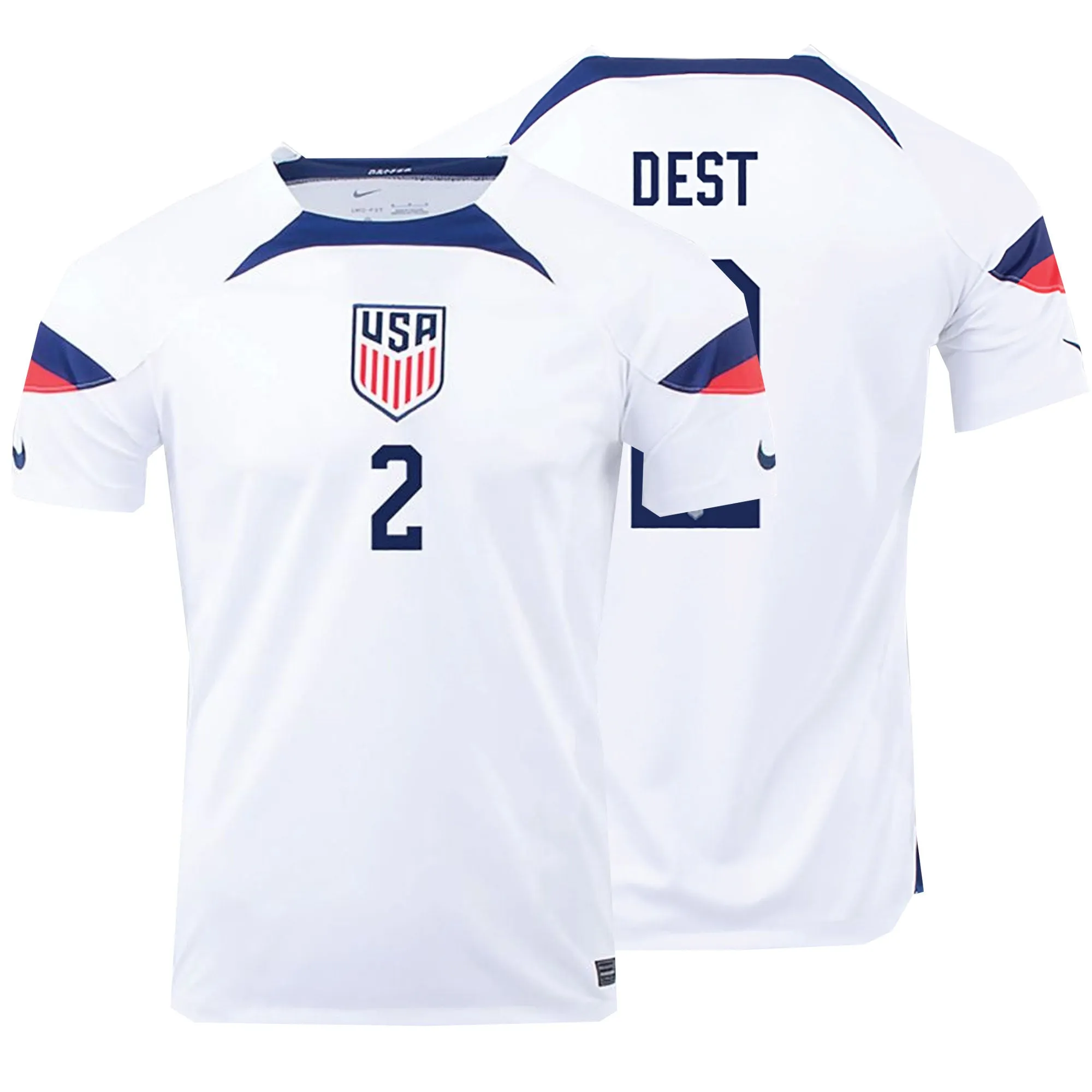 Nike Men's USA 2022/23 Home Jersey w/ Dest #2 Printing