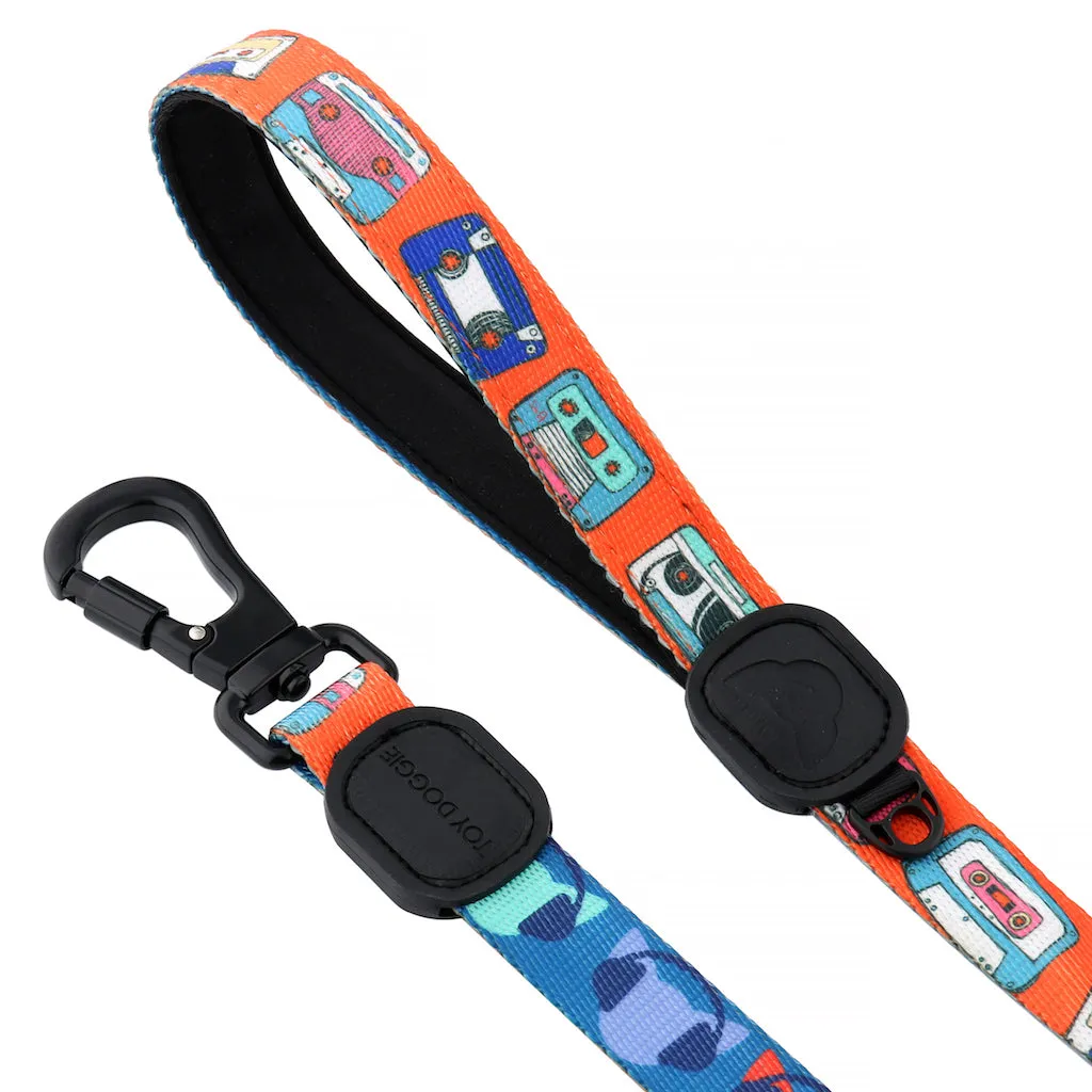 Retro Mixtape Bark Sides Premium Dog Leash