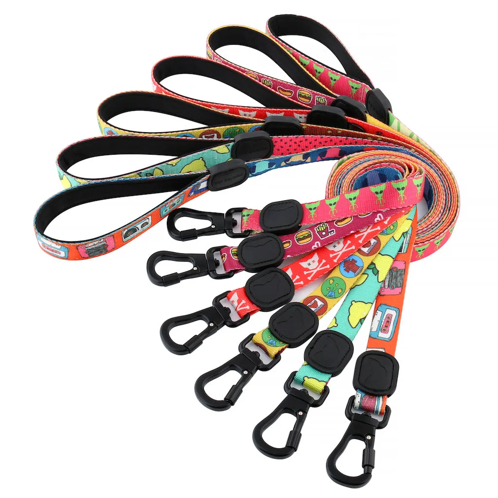 Retro Mixtape Bark Sides Premium Dog Leash