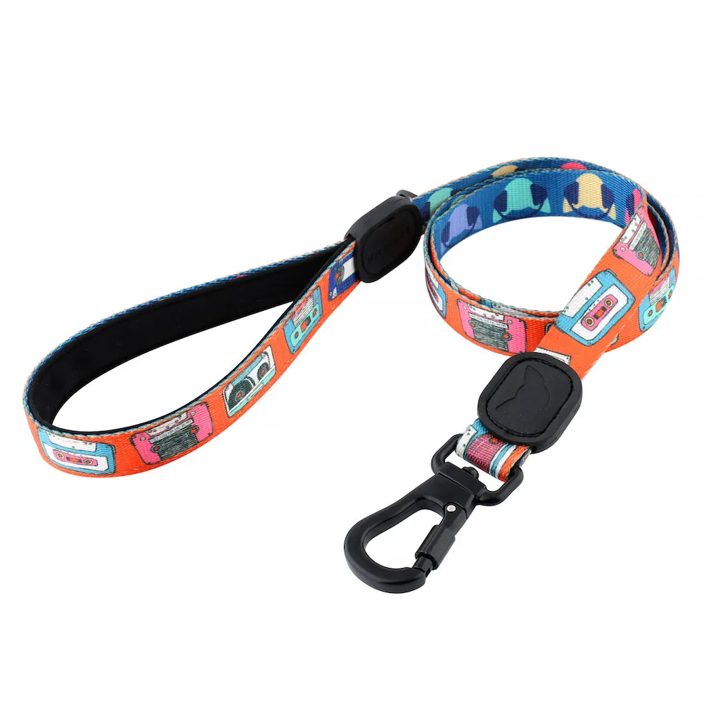 Retro Mixtape Bark Sides Premium Dog Leash