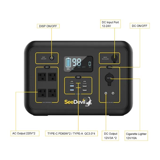 See Devil Portable Power Station 1200W 1132Wh