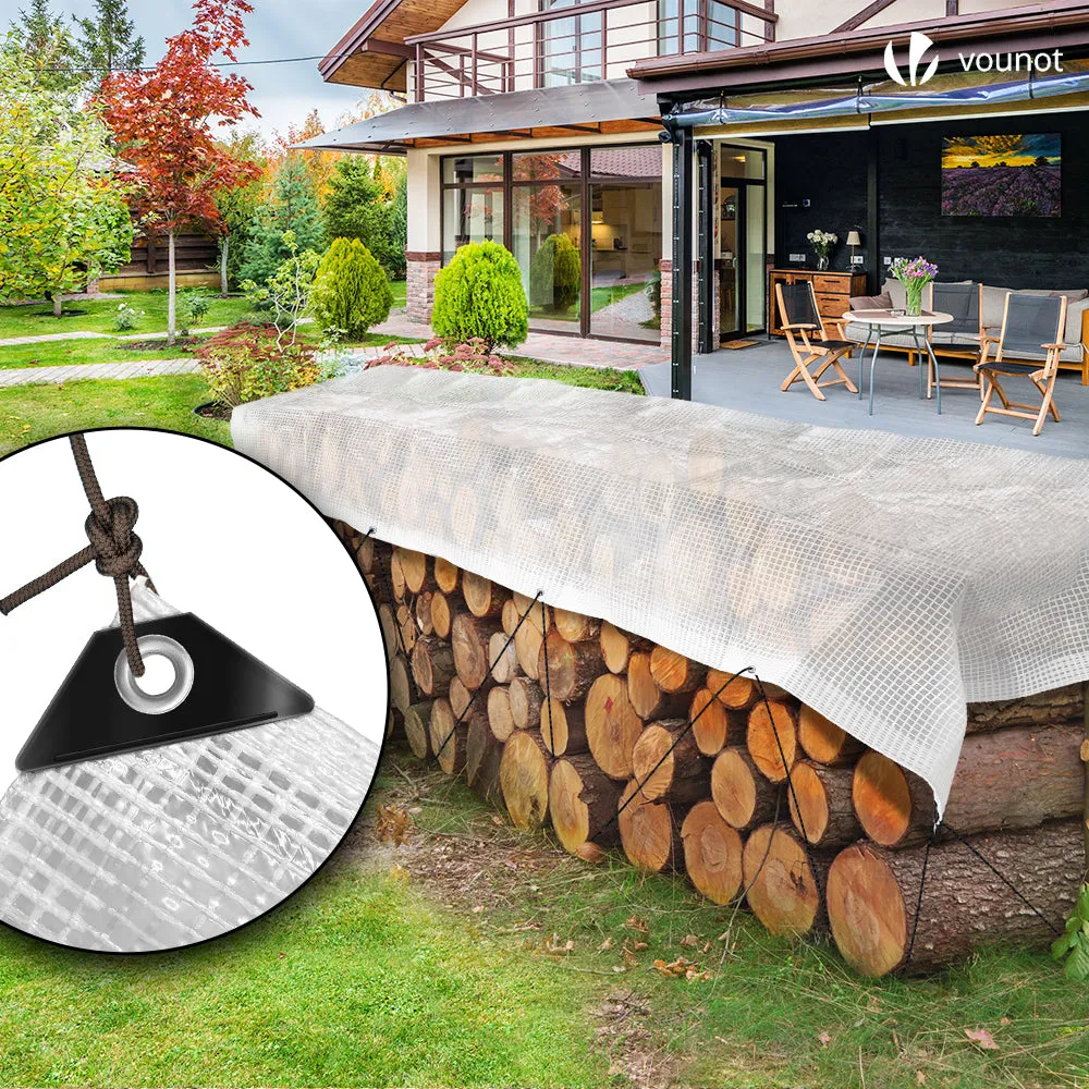 VOUNOT Protection tarpaulin in resistant and waterproof Polyethylene 180g/m² white 3x5m