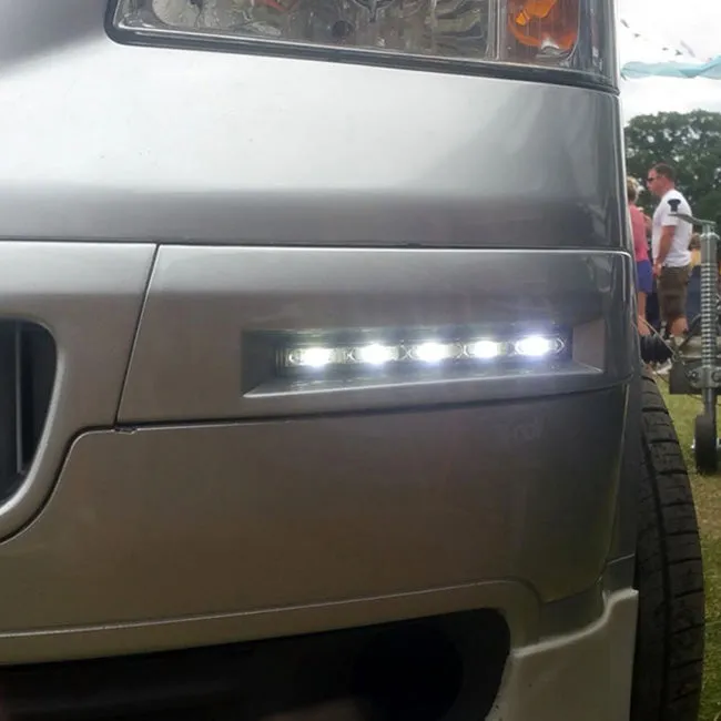 VW T5 DRL, LED Commercial Bumper Daylight Kit Painted and Ready to Fit