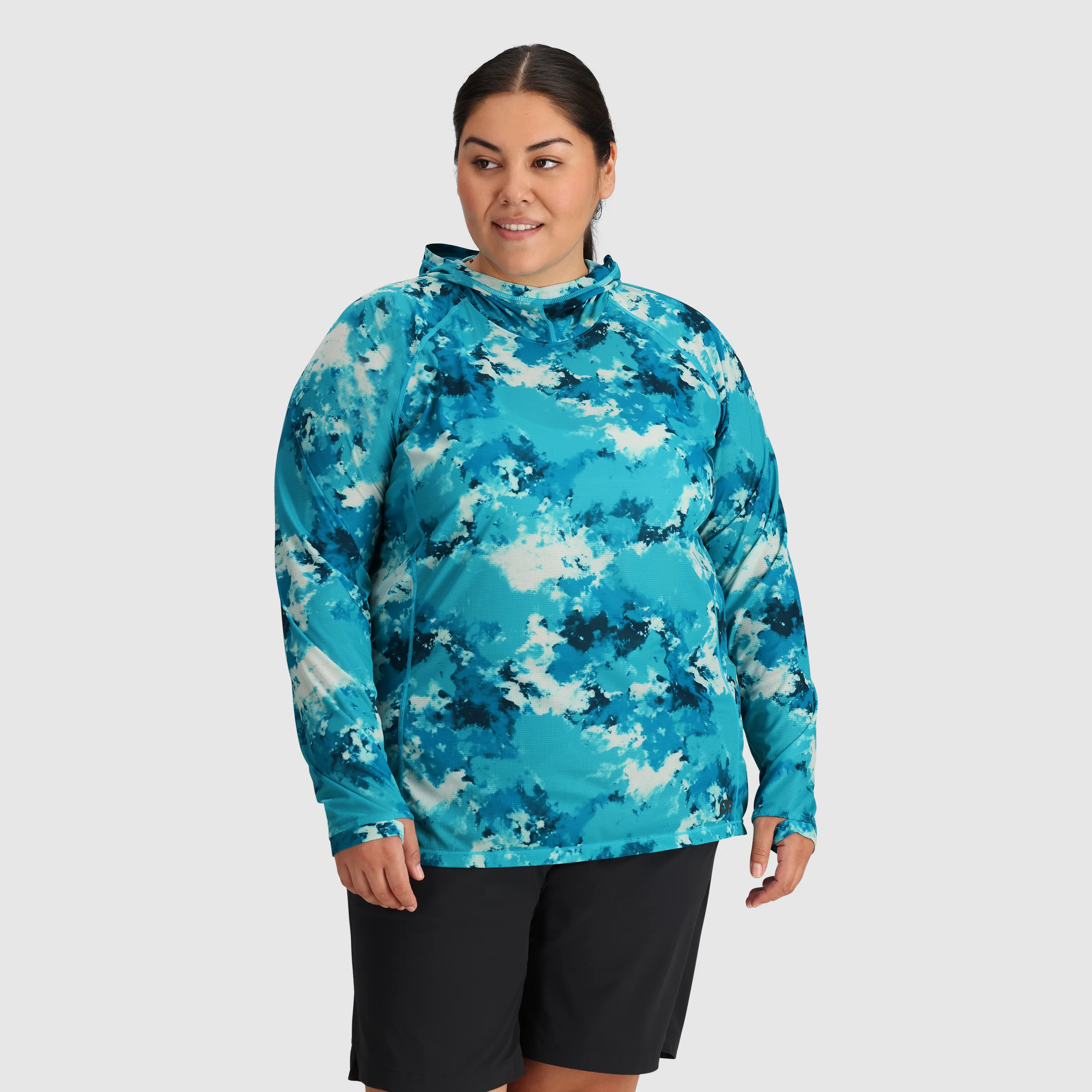 Women's Echo Printed Hoodie-Plus