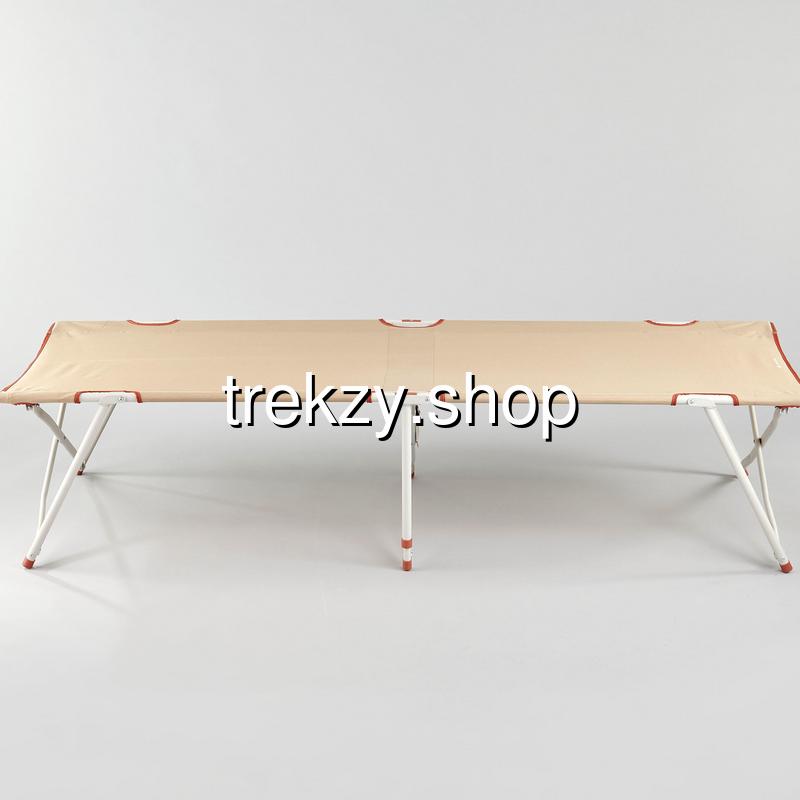 เตียงสนามพับได้ Folding Camping Cot โครงเหล็ก ยกพ้นพื้น