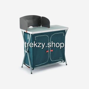 ชุดครัวสนามพับได้ Camp Kitchen Station มีชั้นวางและอ่างล้าง
